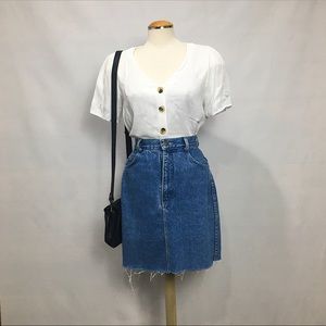 Urban Romantics White Button Down Blouse